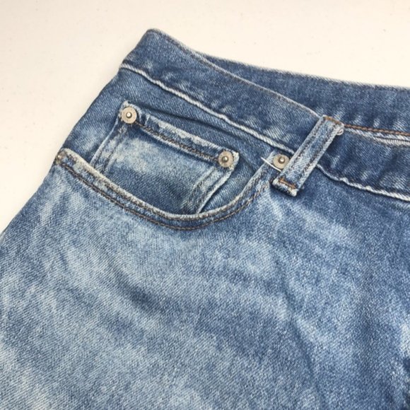 PREMIUM MENS UNIQLO DISTRESS STRAIGHT JEANS 33x32 😎 - Picture 4 of 9